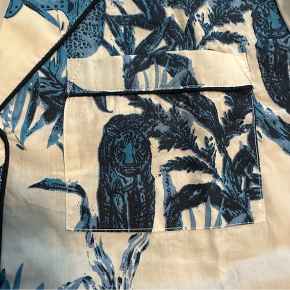 NWT Their Nibs two piece pajama set, Blues & and White, Size Large. - Picture 9 of 13